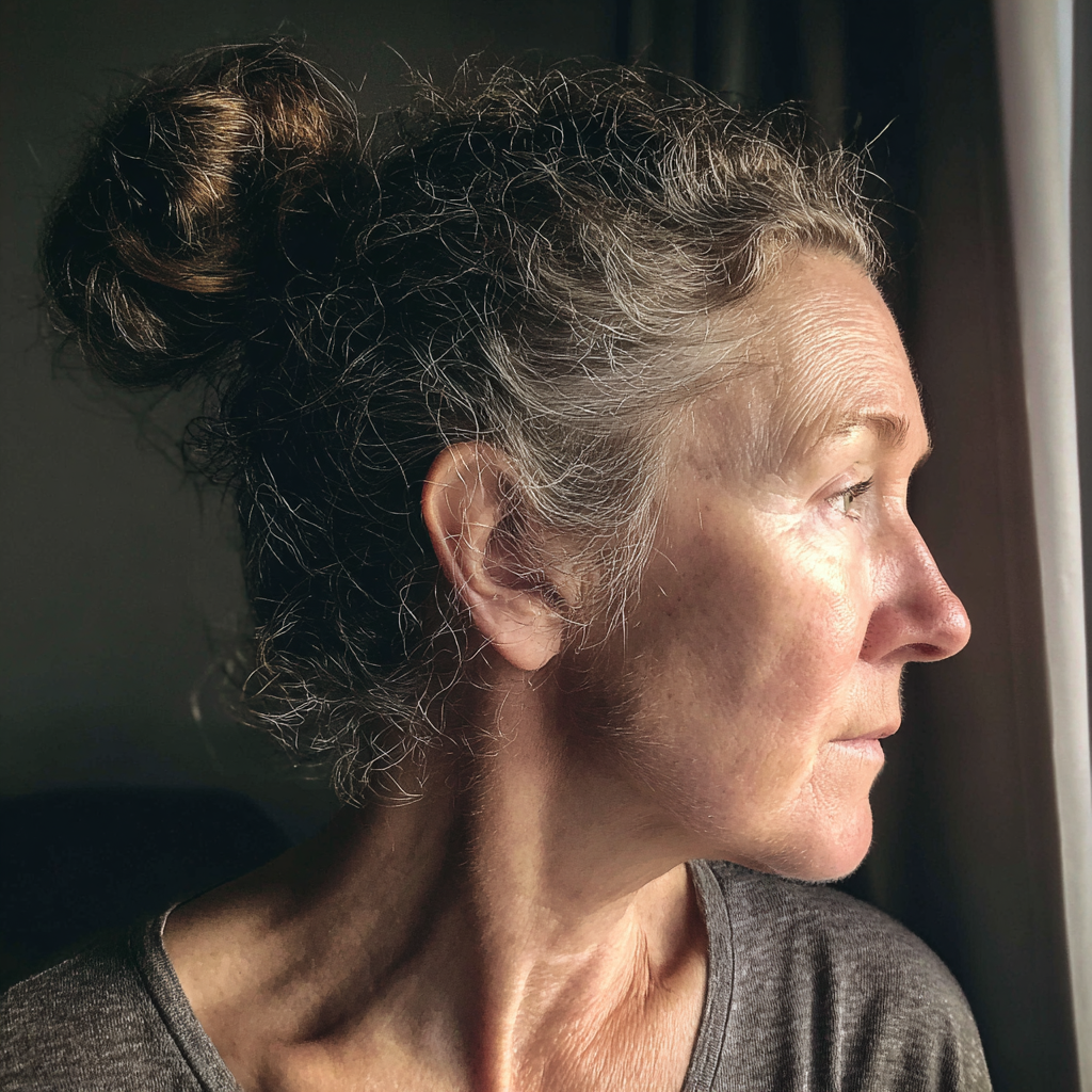 A pensive woman looking out of a window | Source: Midjourney