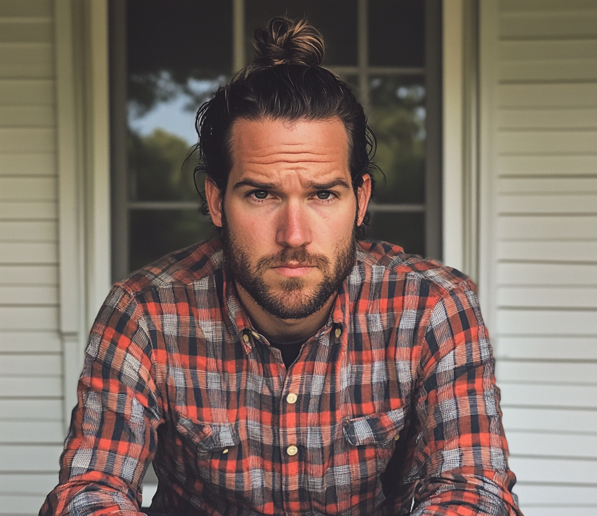 A man sitting on a porch | Source: Midjourney