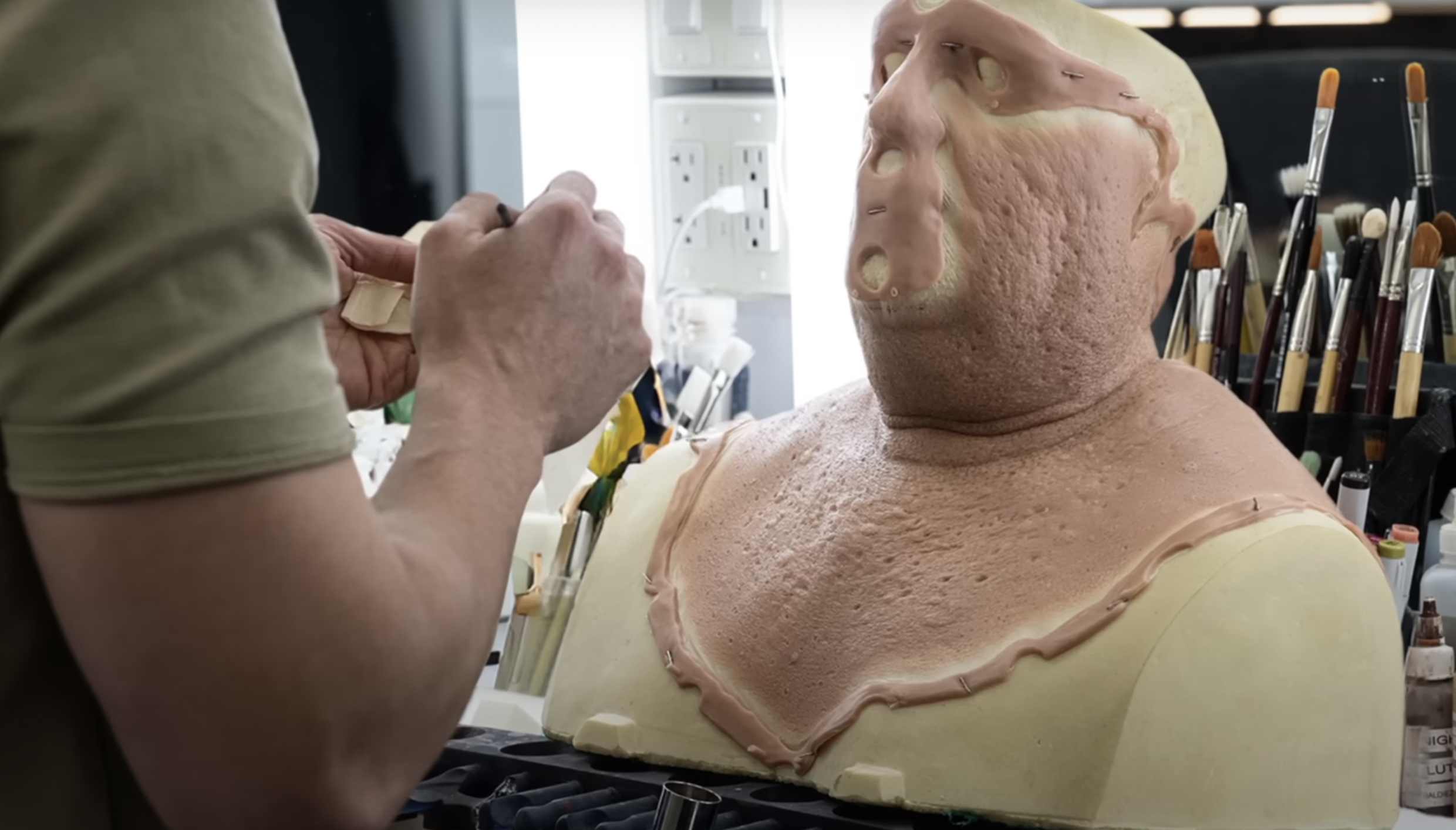 Prosthetics for Colin Farrell's transformation as The Penguin in a video dated October 7, 2024 | Source: YouTube/Max