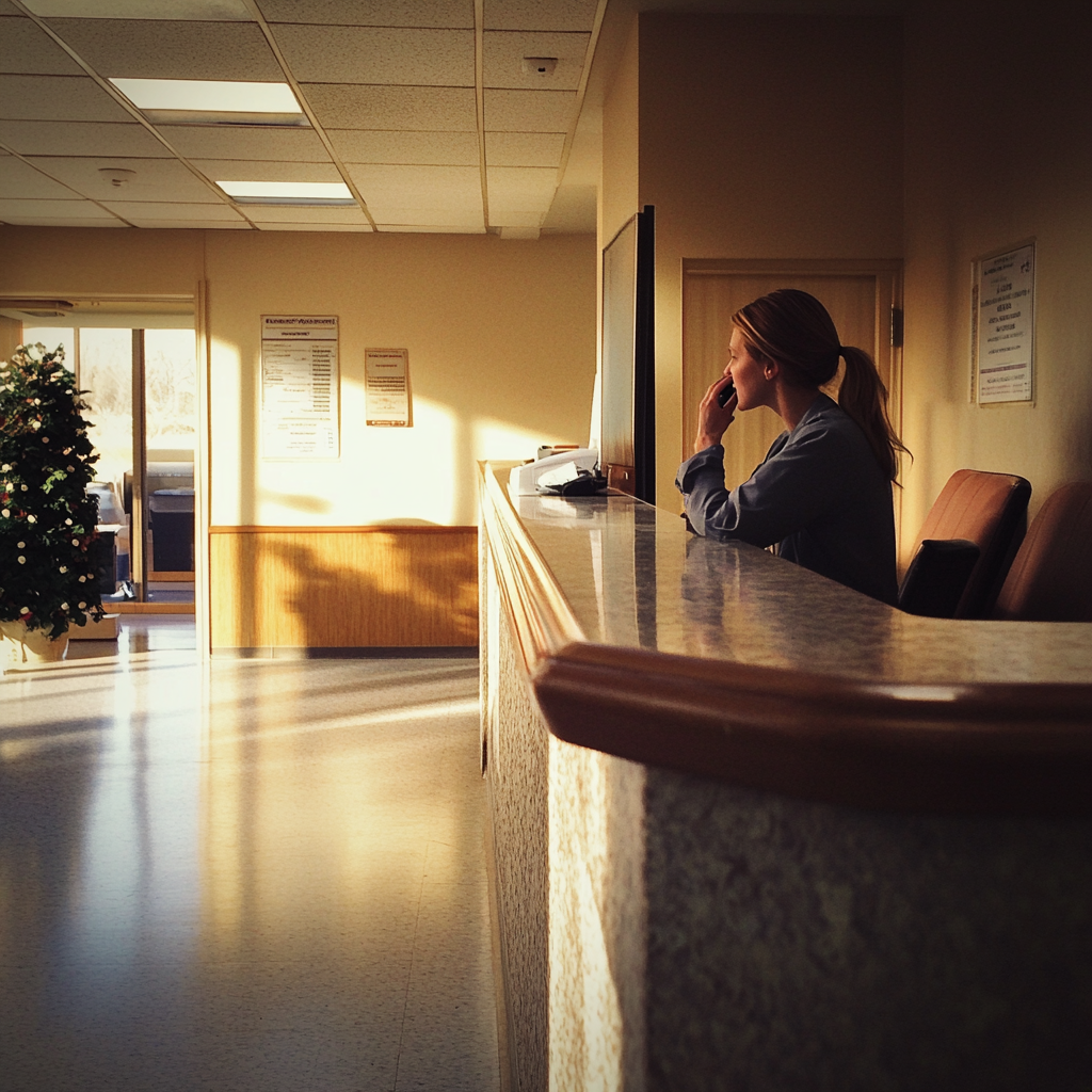 A receptionist at a doctor's office | Source: Midjourney