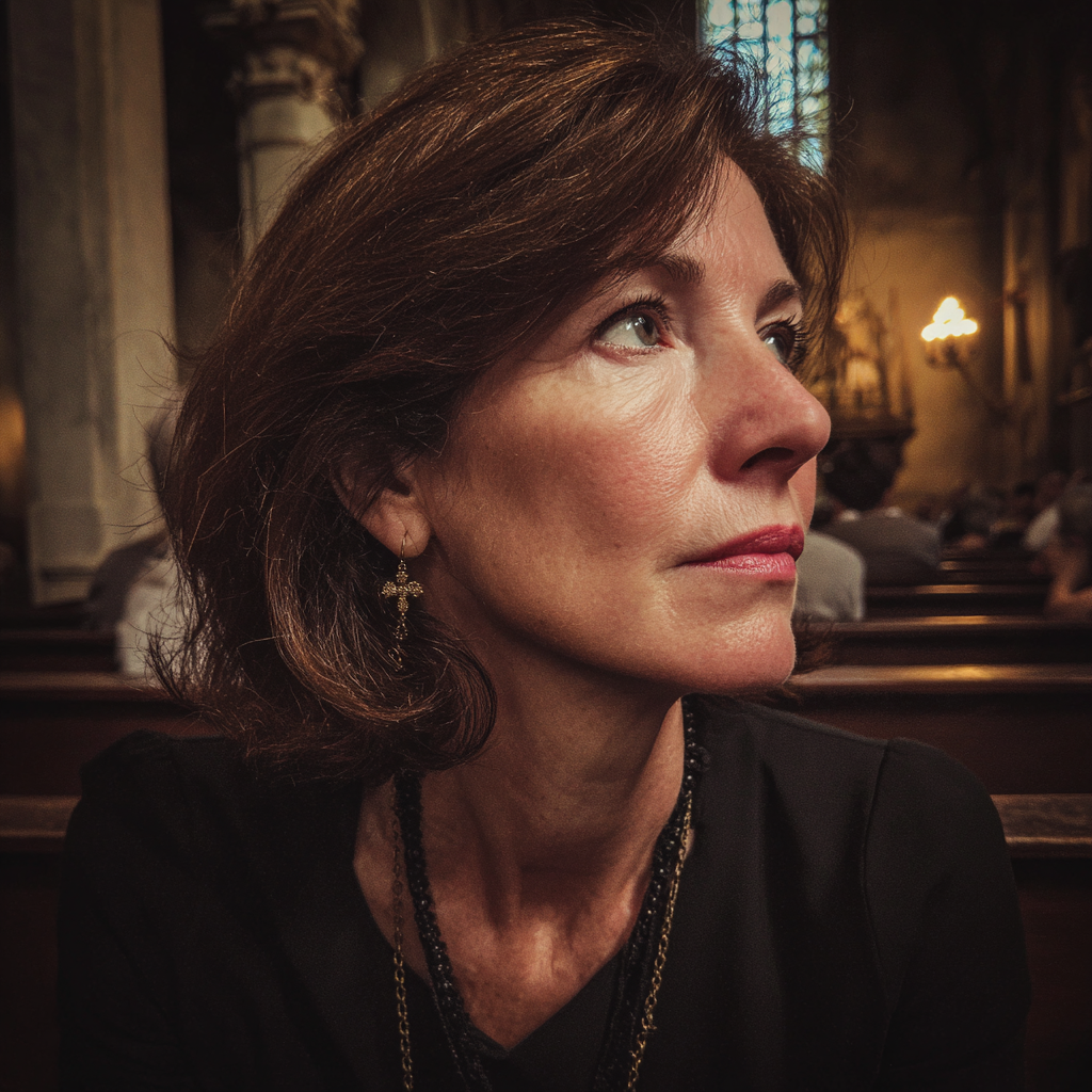 A close-up of a pensive woman | Source: Midjourney