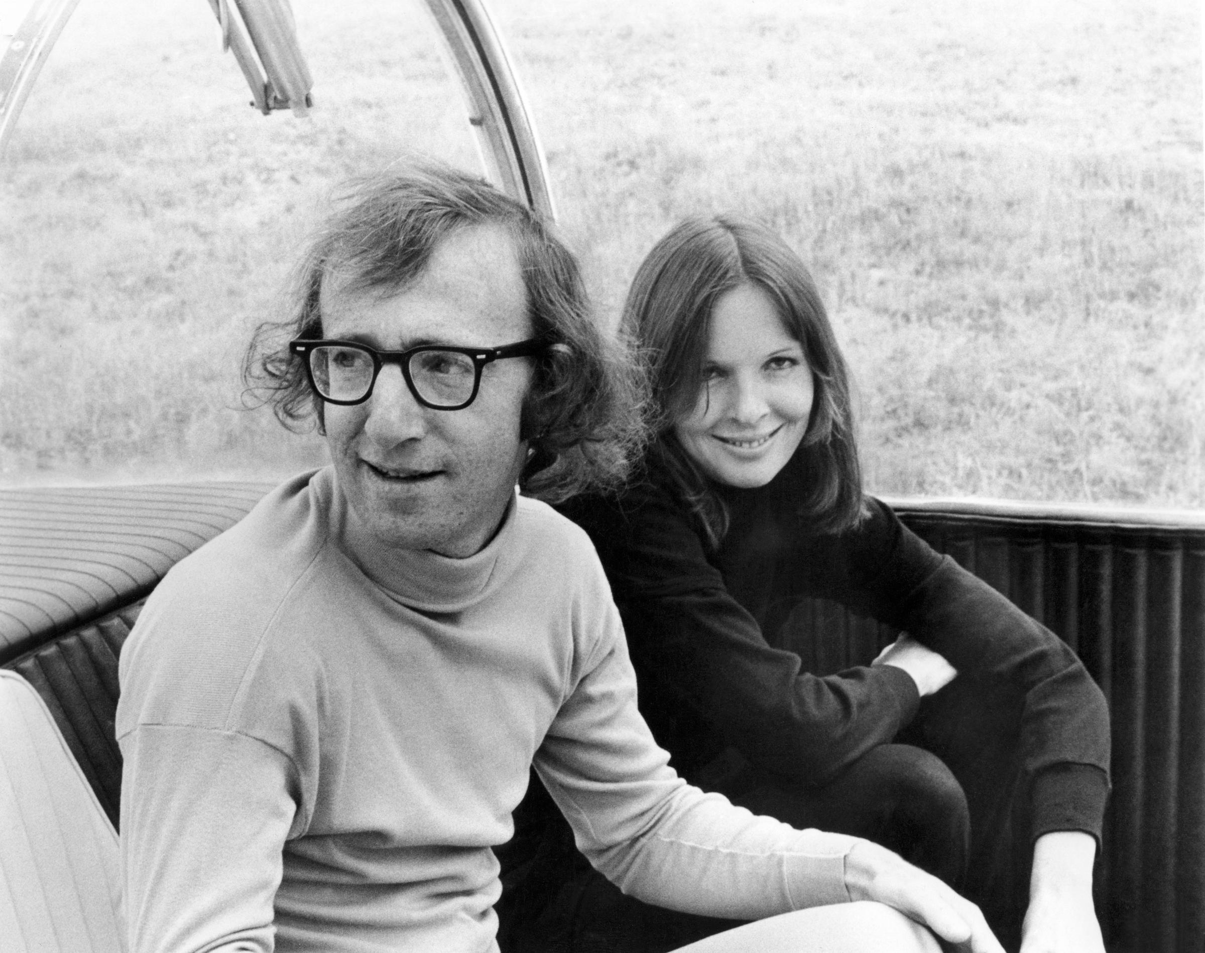 Woody Allen and Diane Keaton on the set of the comedy film "Sleeper," circa 1973. | Source: Getty Images