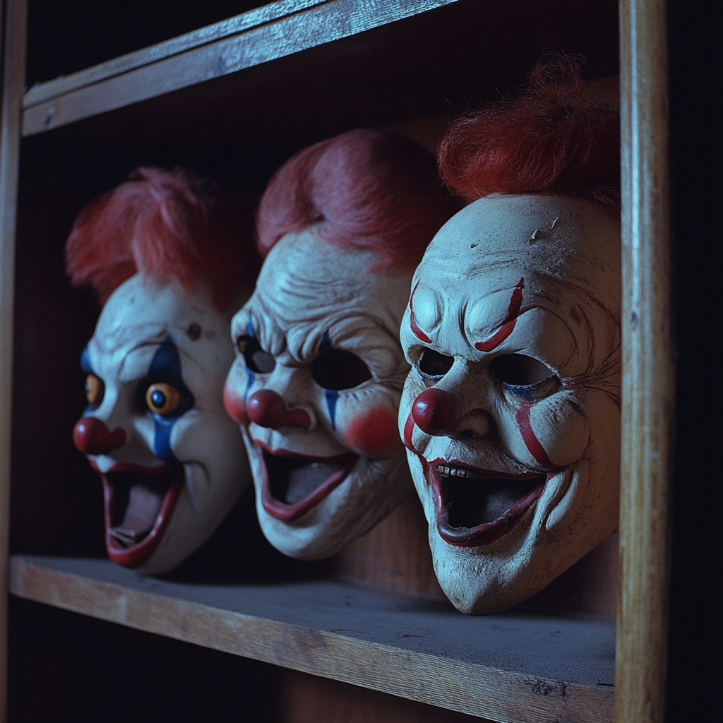 Halloween clown masks | Source: Midjourney