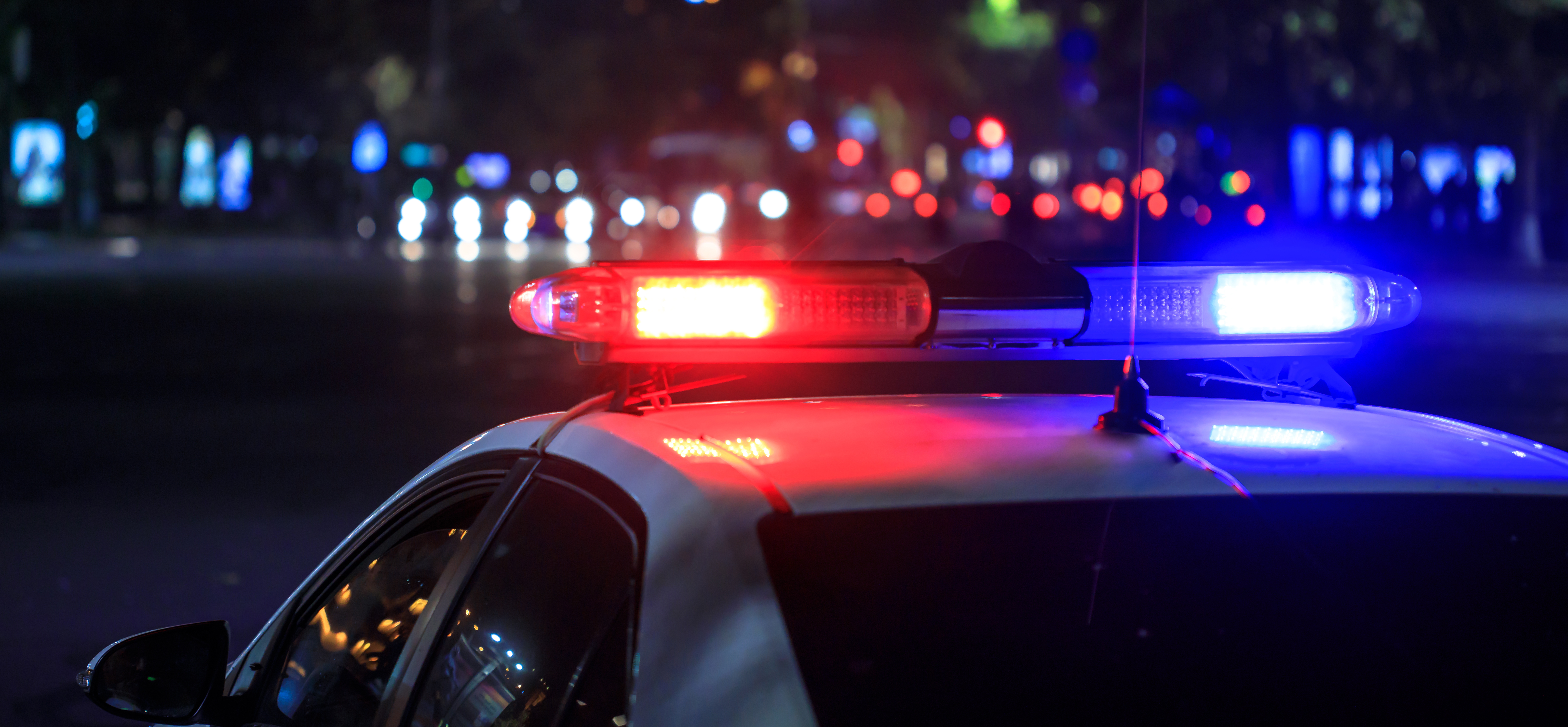 Police lights at night in the city | Source: Shutterstock