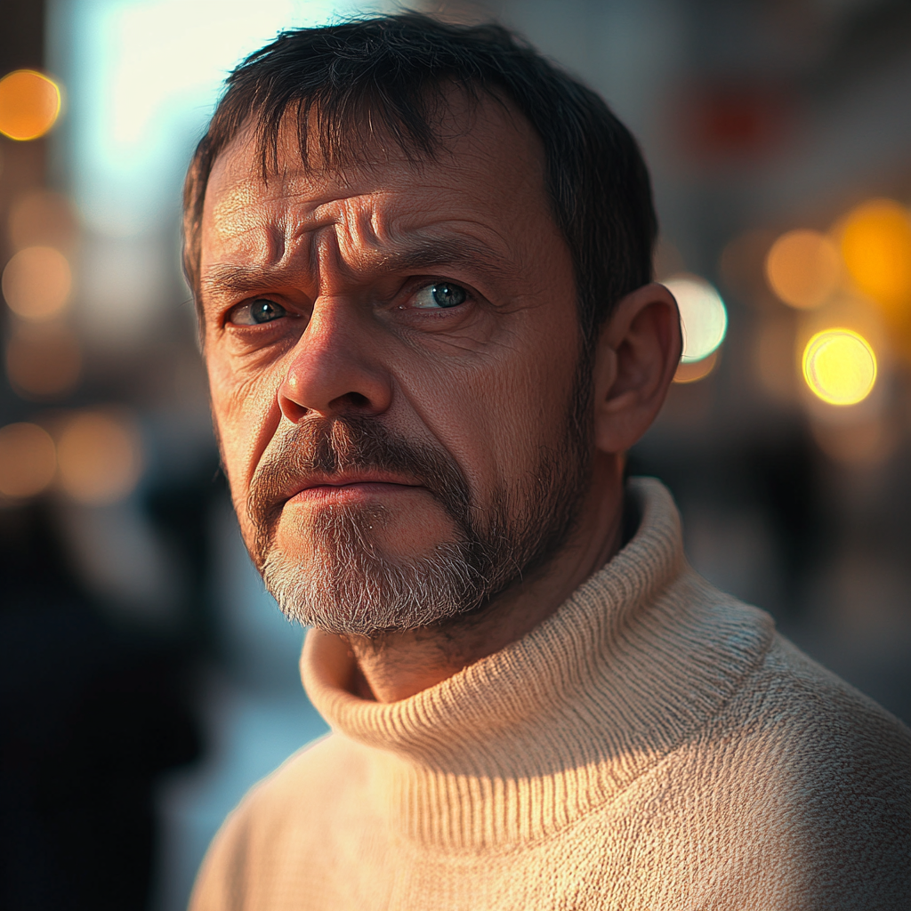 A close-up shot of a man | Source: Midjourney