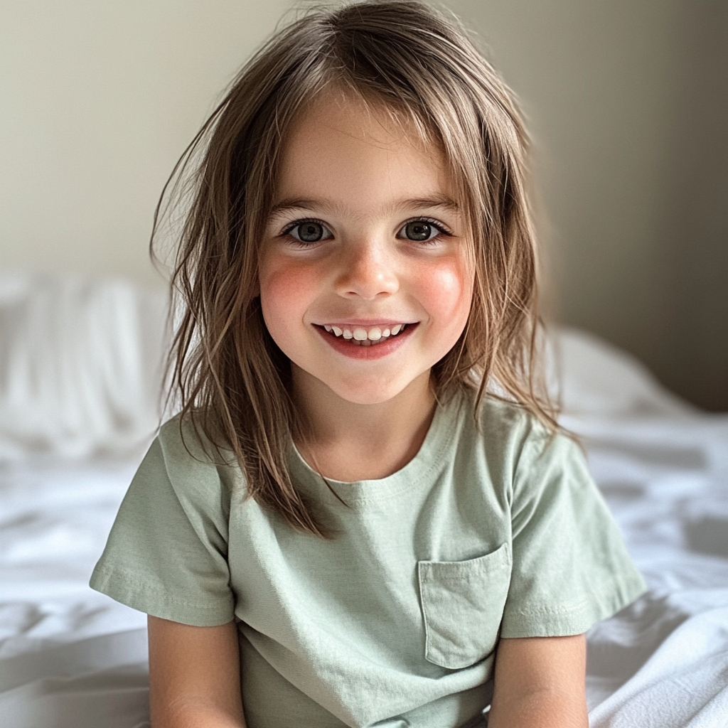 A smiling little girl | Source: Midjourney