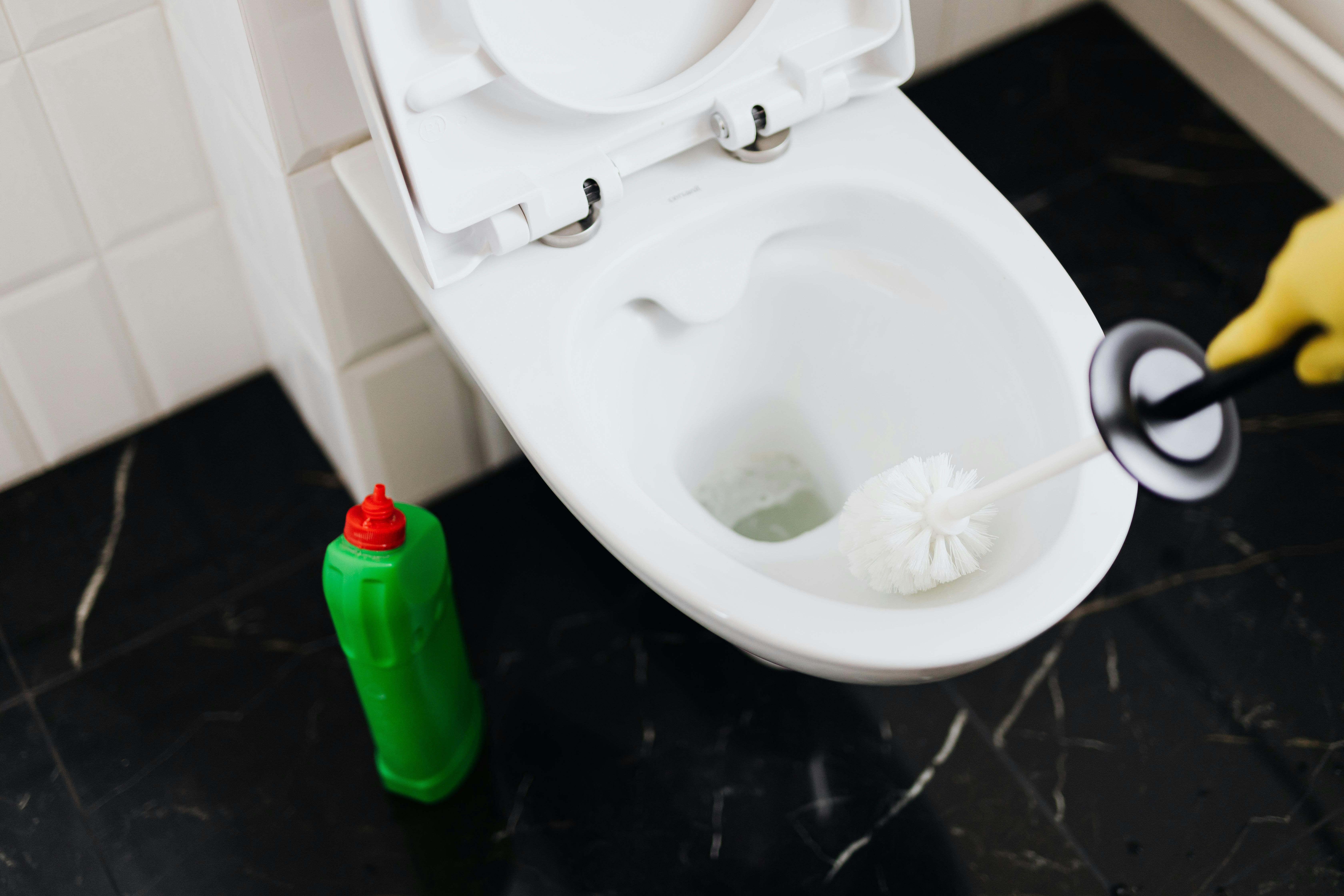 A person cleaning a toilet | Source: Pexels
