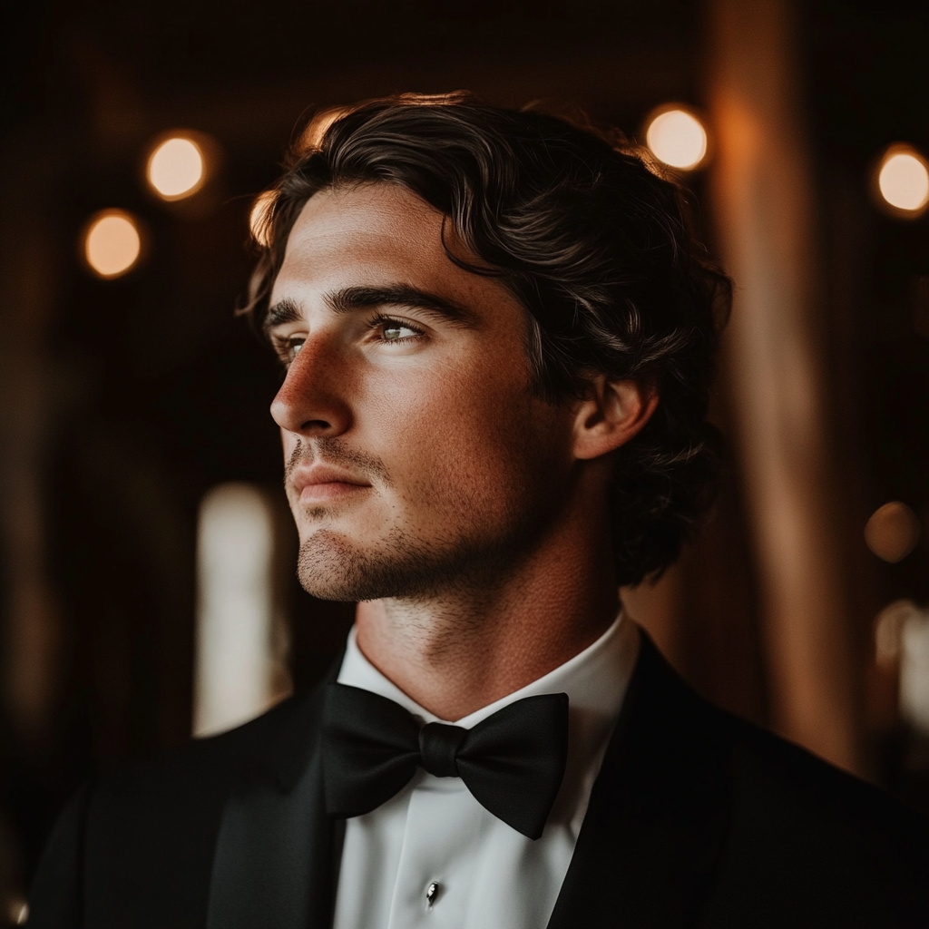 A groom looking away | Source: Midjourney