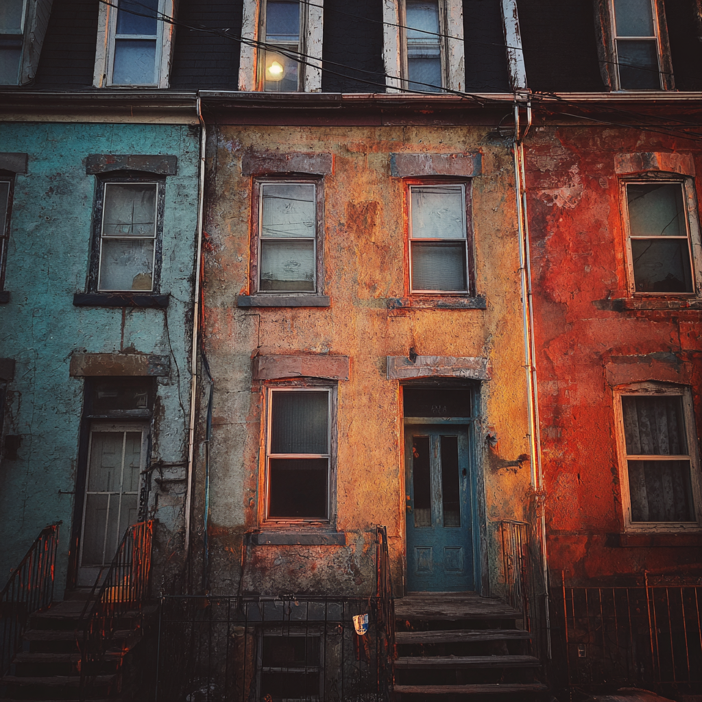 A rundown apartment block | Source: Midjourney