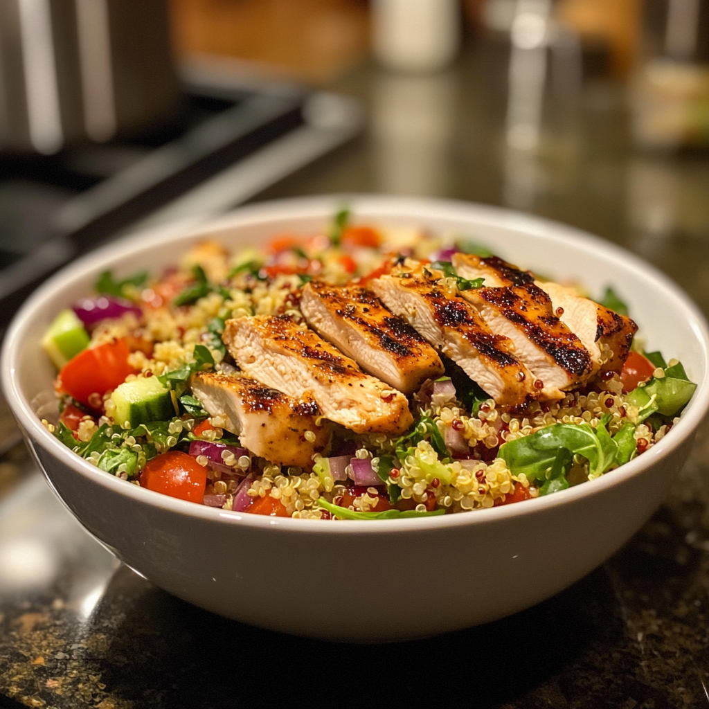 A bowl of food on a kitchen counter | Source: Midjourney