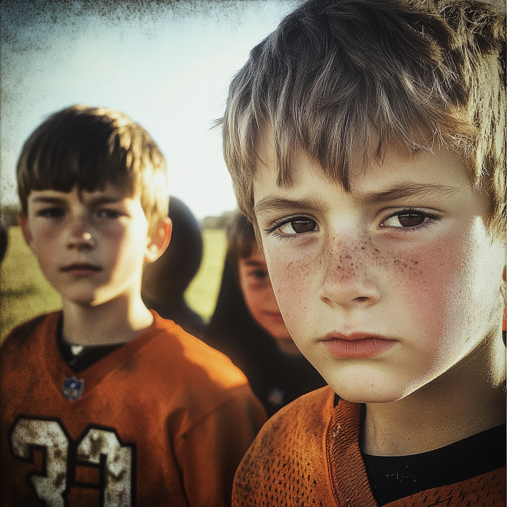 Little boys at football practice | Source: Midjourney