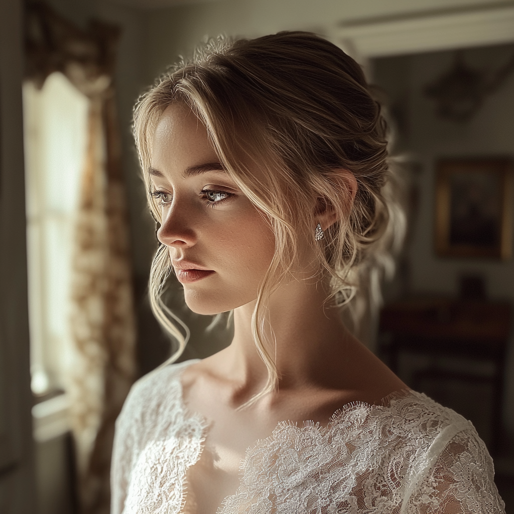 A bride standing in a dressing room | Source: Midjourney