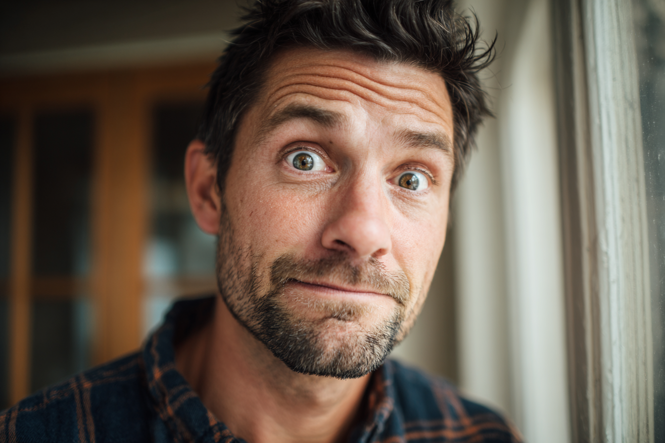 A close-up shot of a man's face | Source: Midjourney