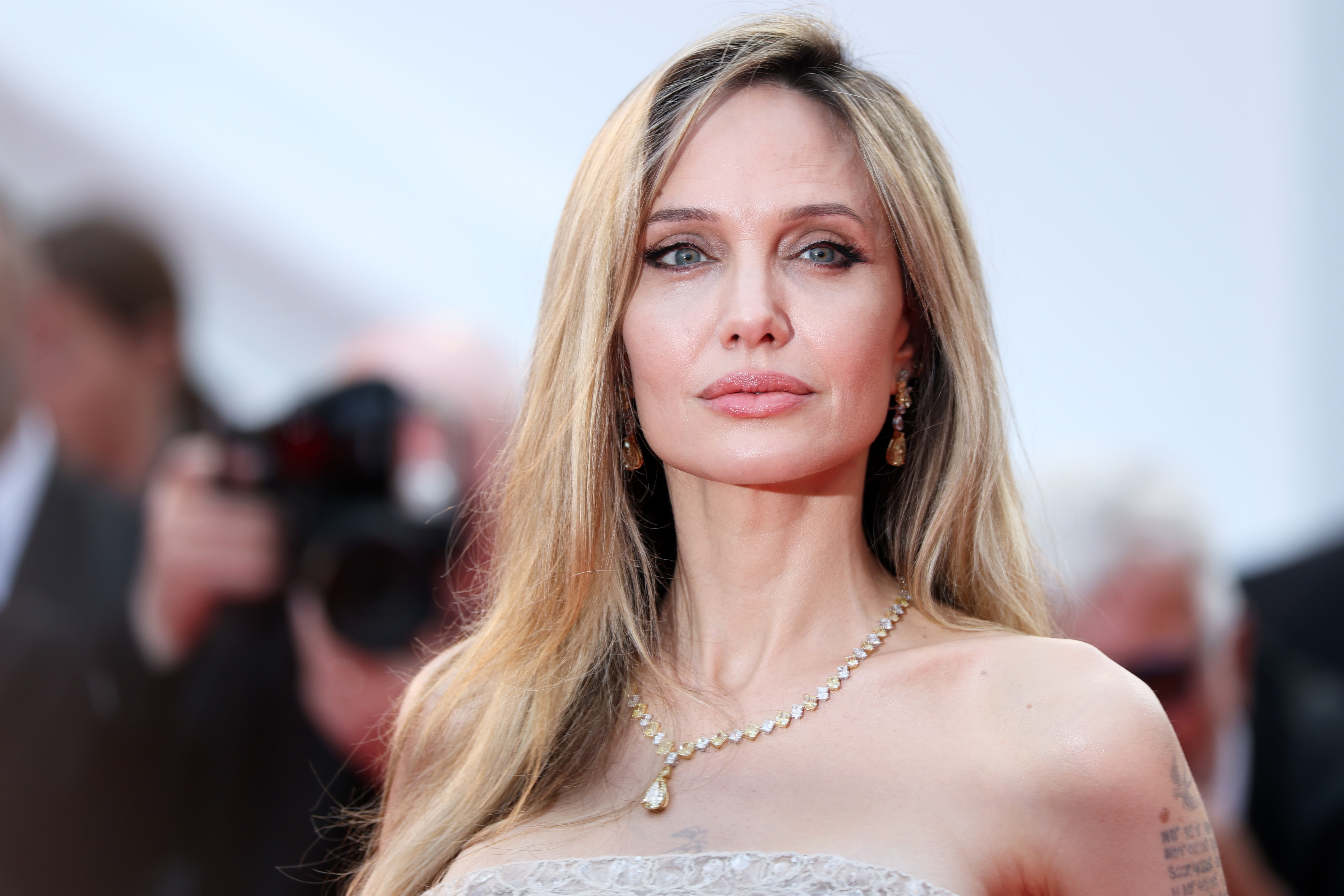 Angelina Jolie attends the "Eddington" red carpet at the 78th annual Cannes Film Festival at Palais des Festivals on May 16, 2025 in Cannes, France. | Source: Getty Images