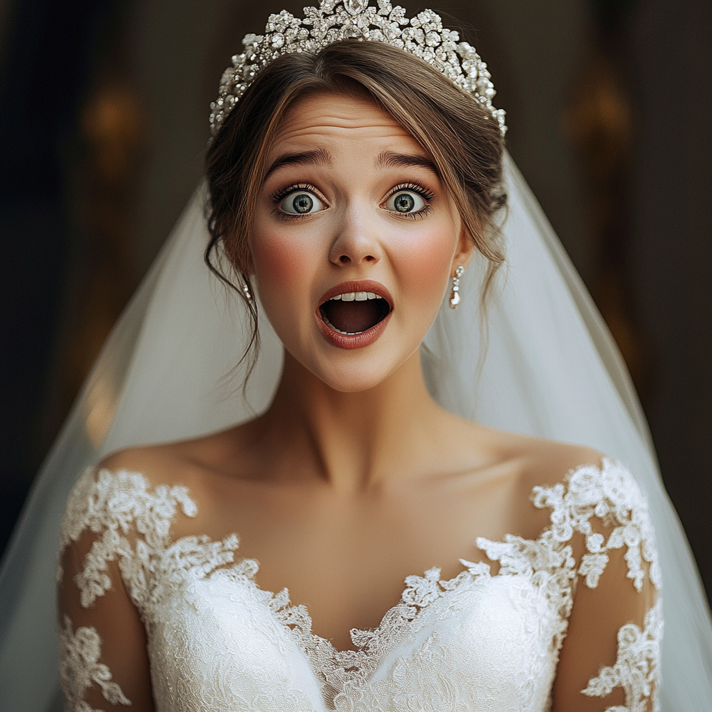 A shocked bride | Source: Midjourney