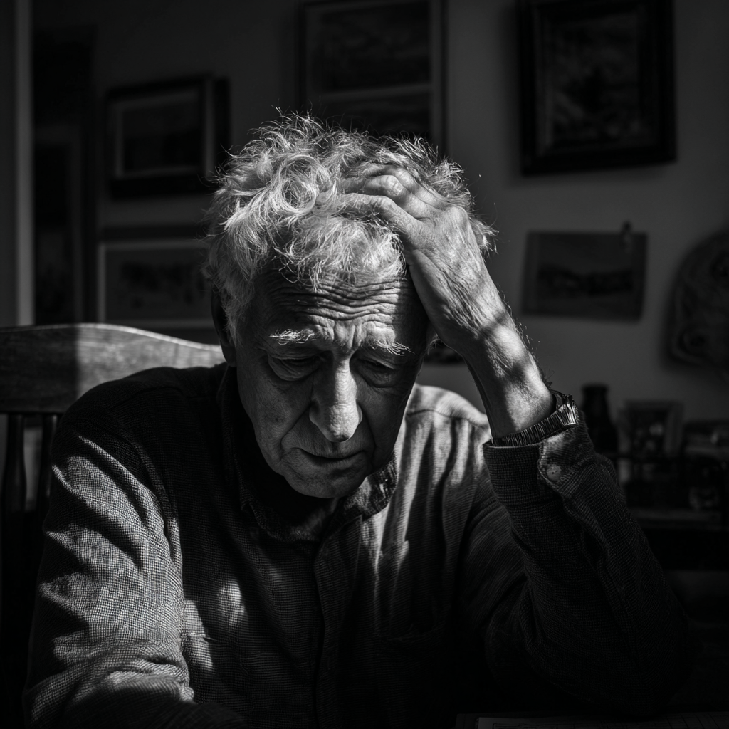 A close-up of an emotional man | Source: Midjourney