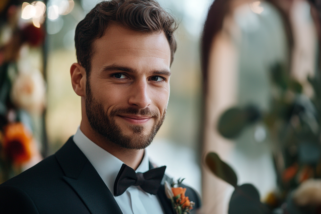 A groom waiting at the altar | Source: Midjourney