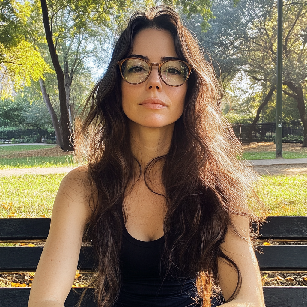 A woman sitting on a bench | Source: Midjourney