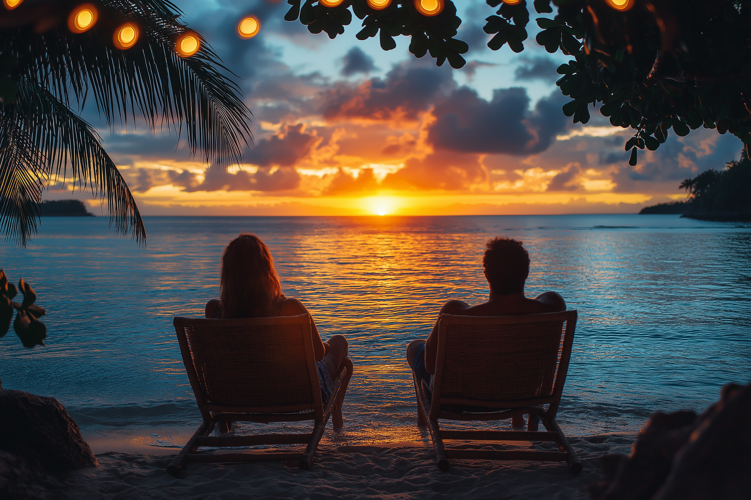 A couple at the beach | Source: Midjourney