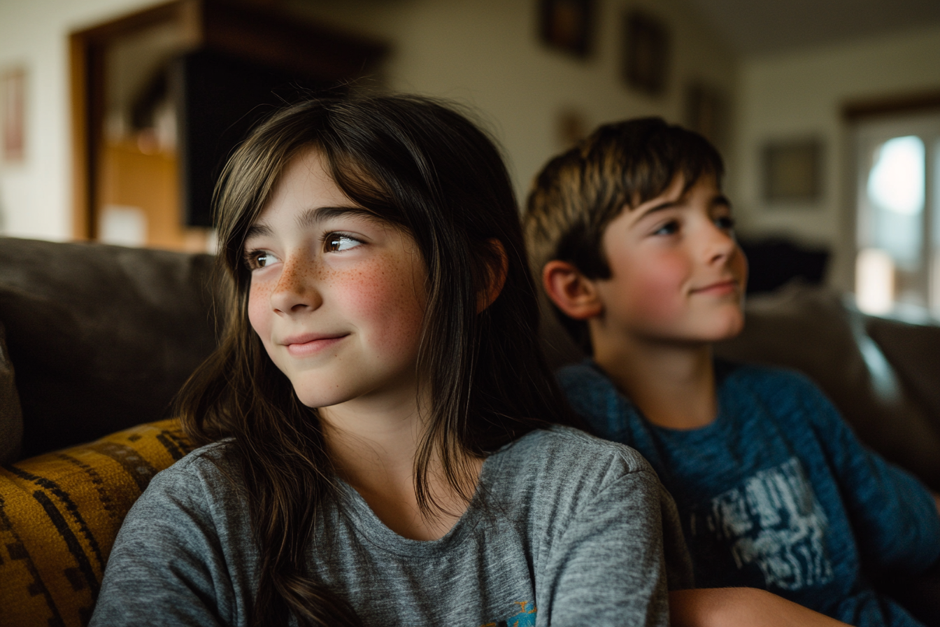 Two relaxed and happy kids | Source: Midjourney