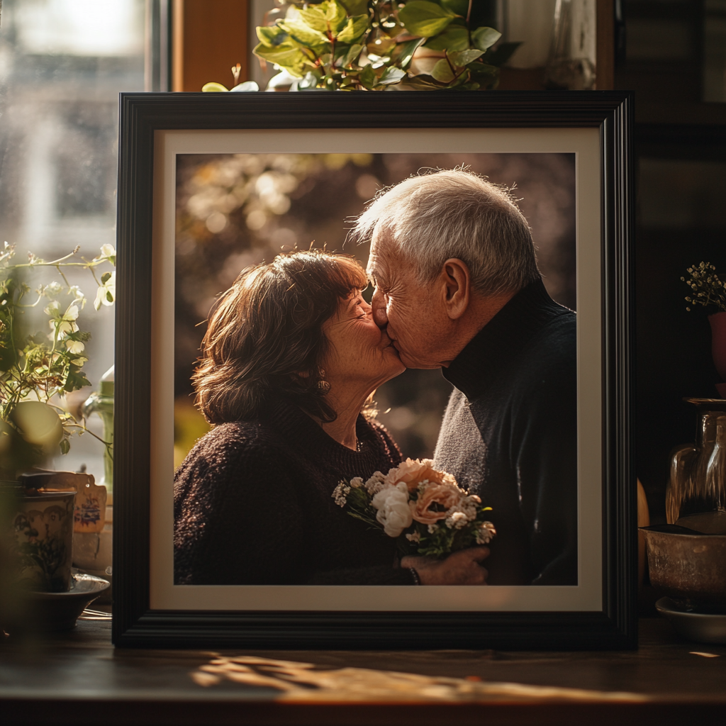 A photo of a couple kissing | Source: Midjourney