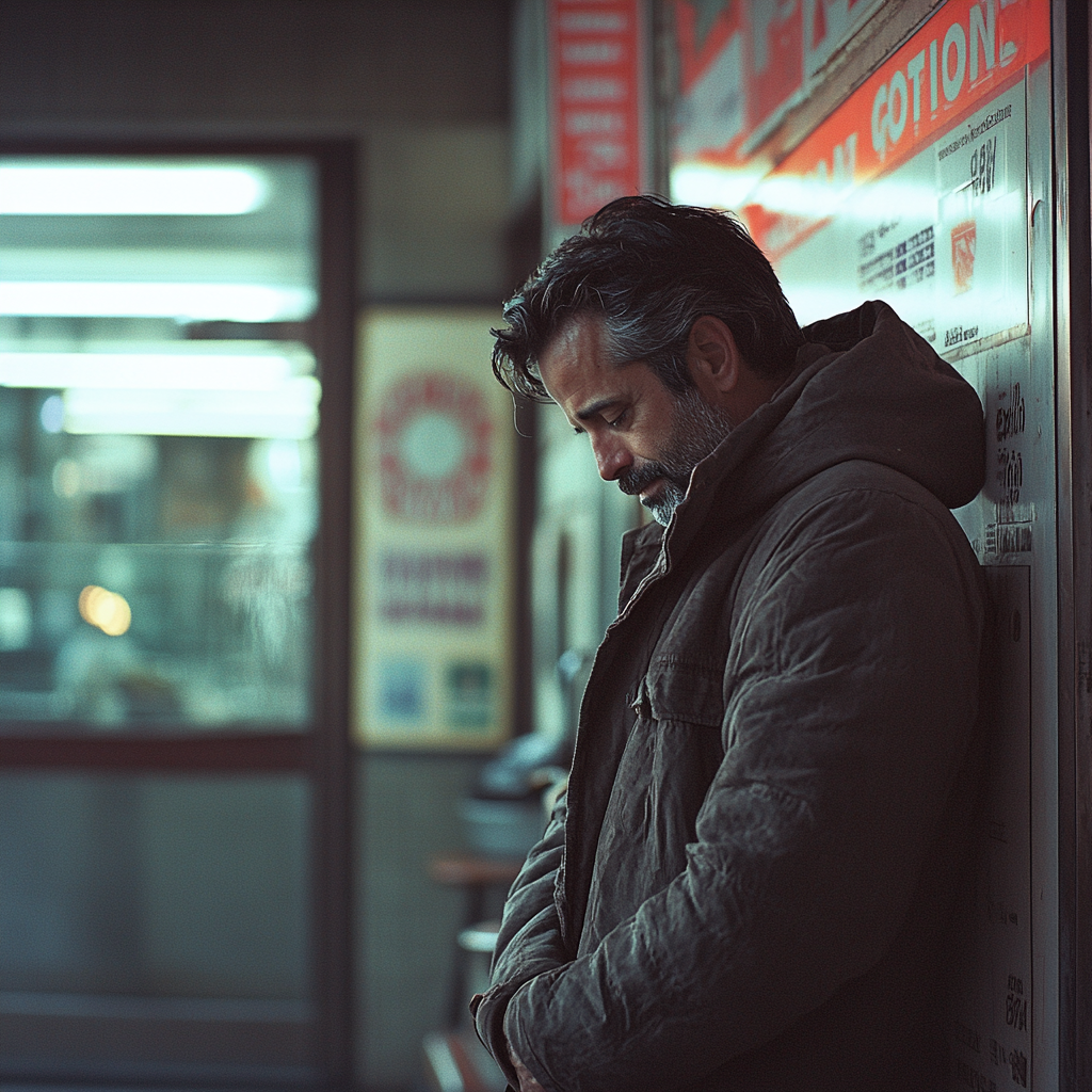 My Stepfather Told My Mom She Didn't Need Pretty Clothes Anymore – It Was His Biggest Mistake 20 A sad man | Source: Midjourney