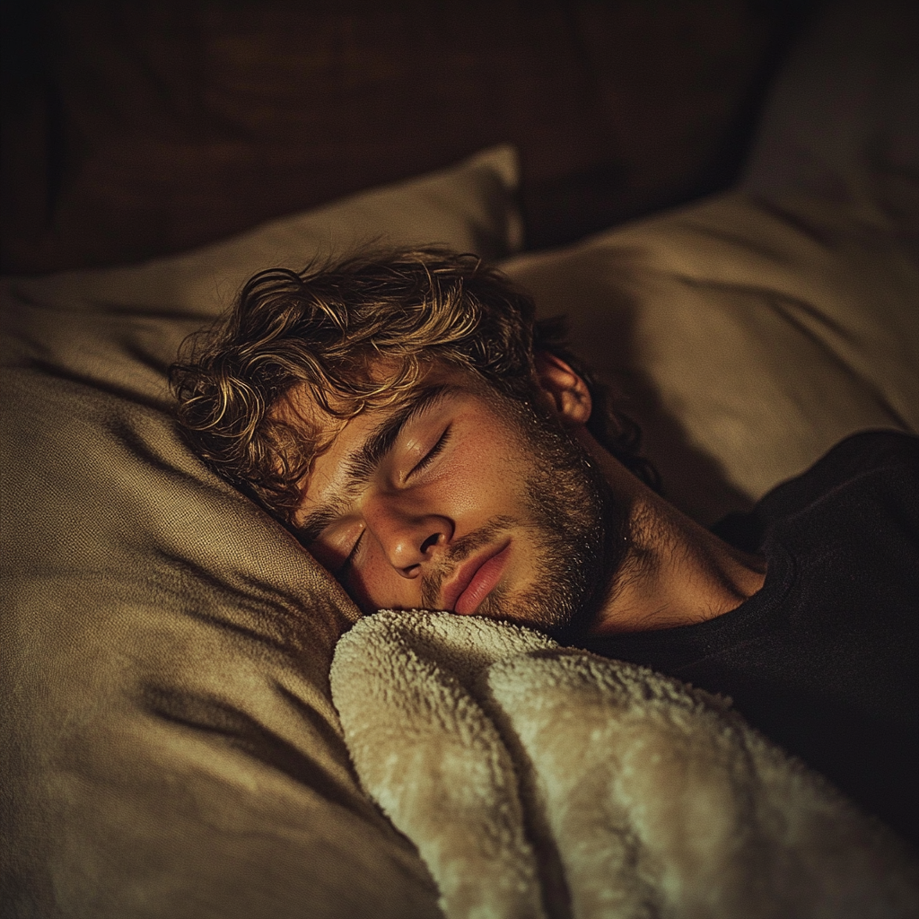 A man sleeping on a couch | Source: Midjourney