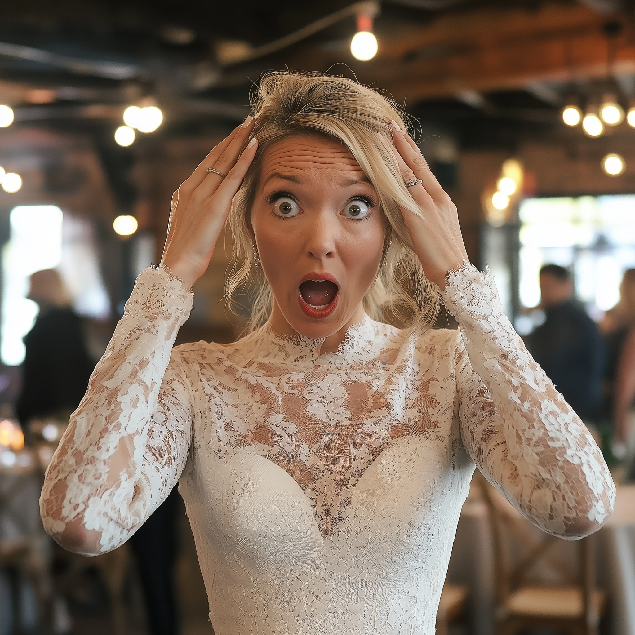 A shocked bride | Source: Midjourney