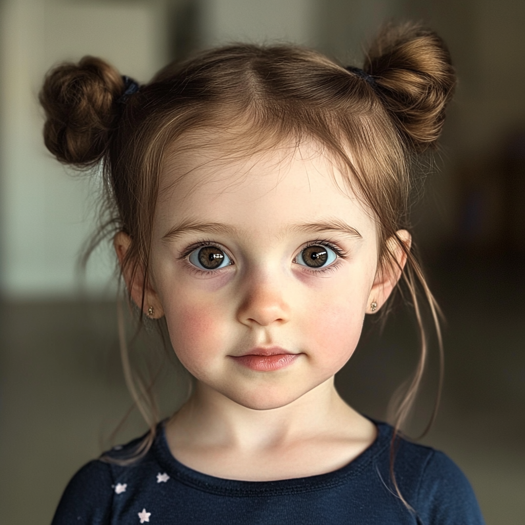 A little girl with pigtails | Source: Midjourney