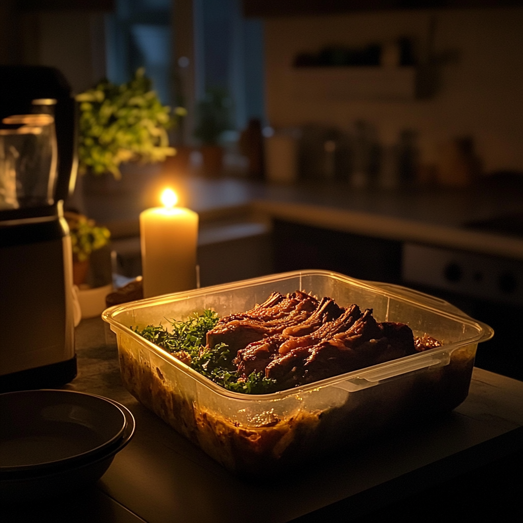Leftovers in a container | Source: Midjourney