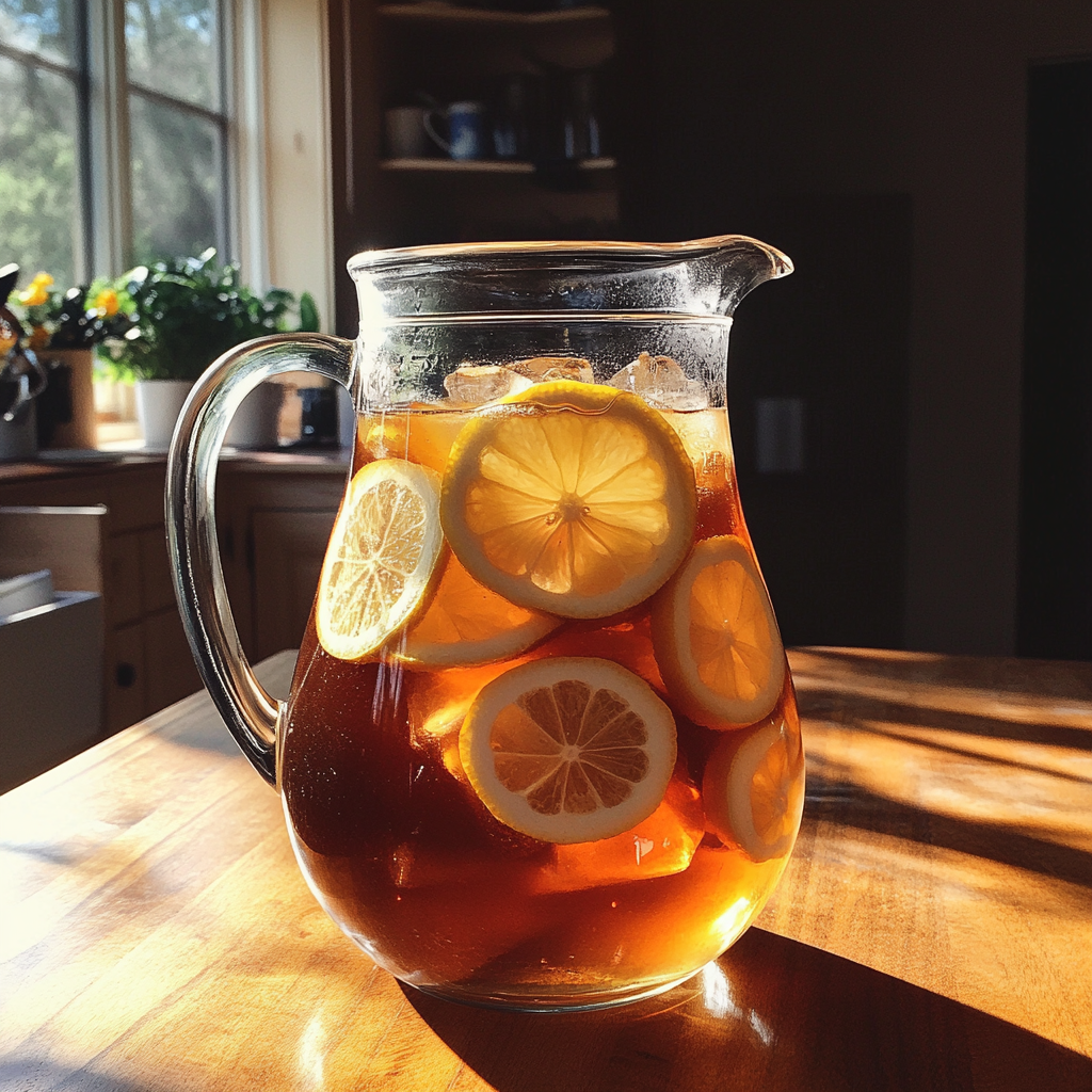 A pitcher of iced tea | Source: Midjourney