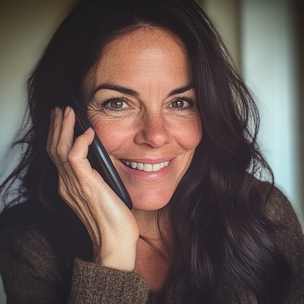 A woman talking on the phone | Source: Midjourney