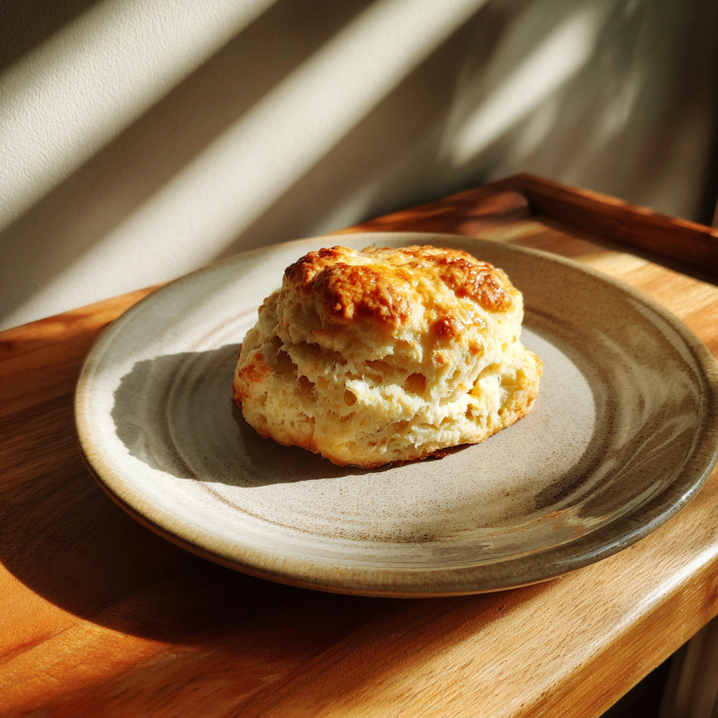 A scone on a plate | Source: Midjourney