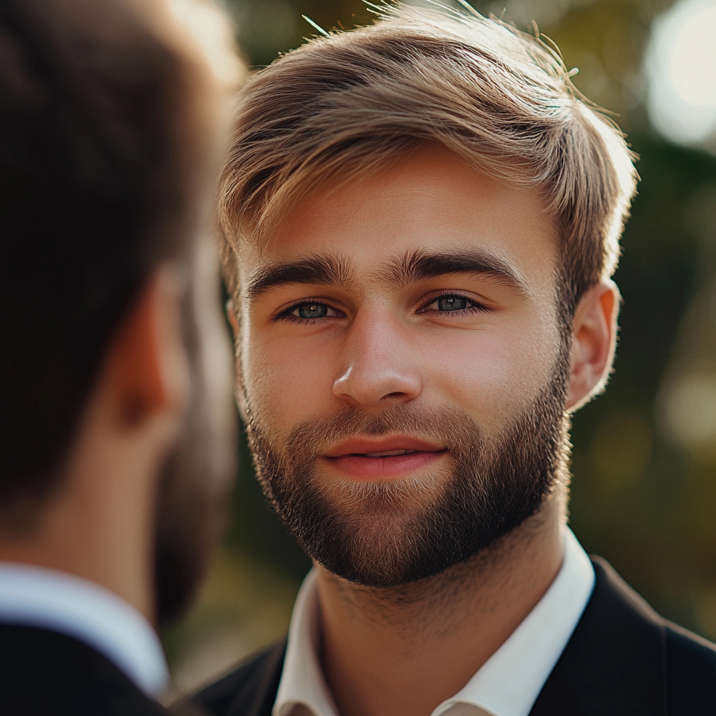 A groom at his wedding | Source: Midjourney