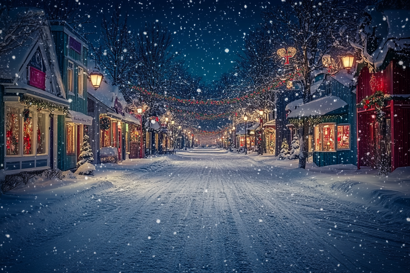 A quiet, snowy street | Source: Midjourney