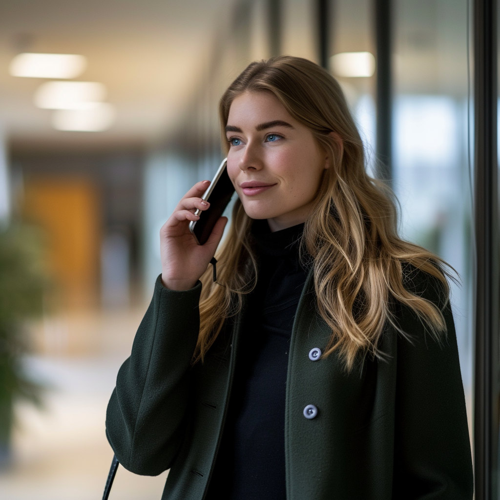 A woman talking on the phone | Source: Midjourney