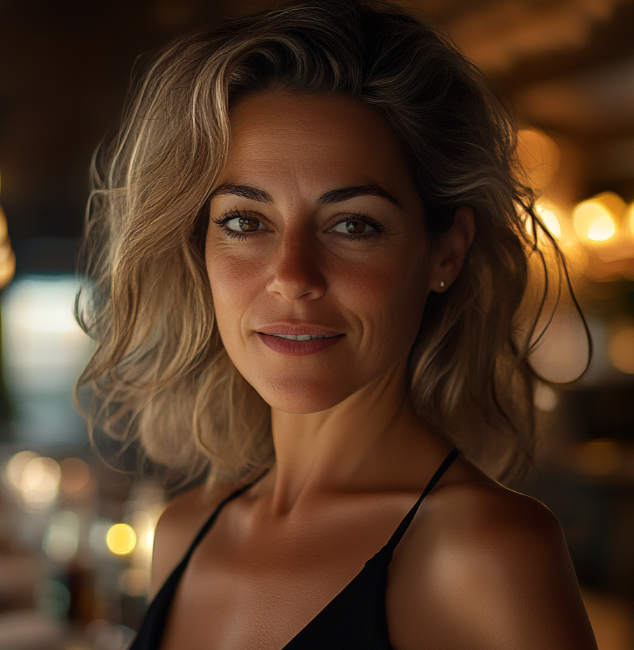 A woman standing in a restaurant | Source: Midjourney