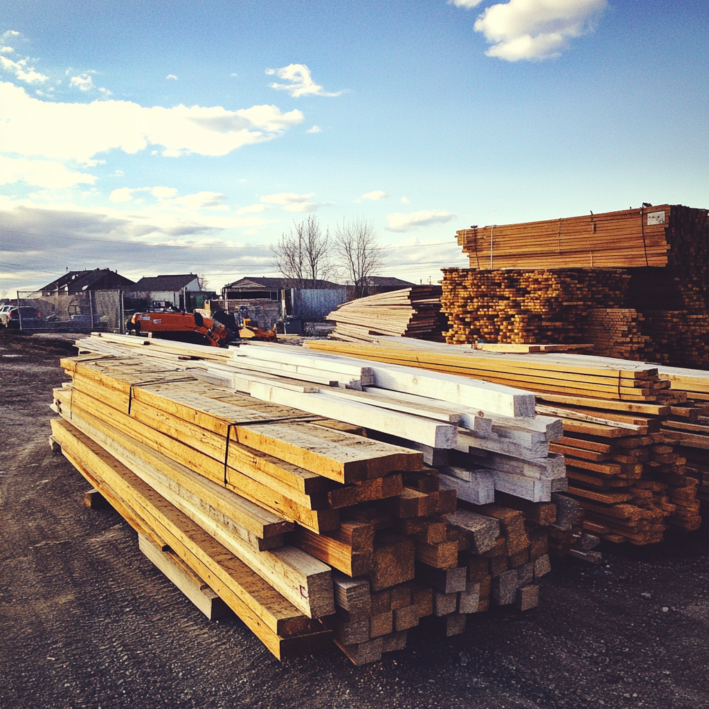 Piles of timber | Source: Midjourney