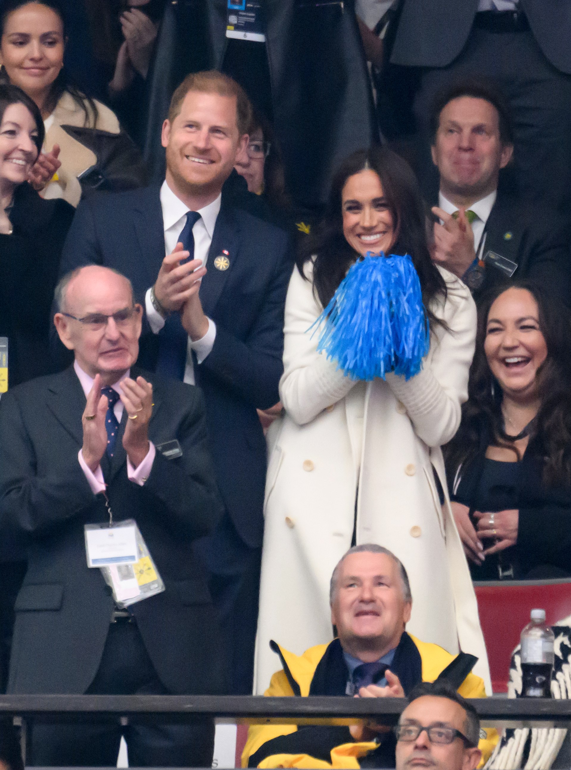 Prince Harry and Meghan Markle during the opening ceremony of the 2025 Invictus Games on February 8 in Vancouver, British Columbia, Canada. | Source: Getty Images