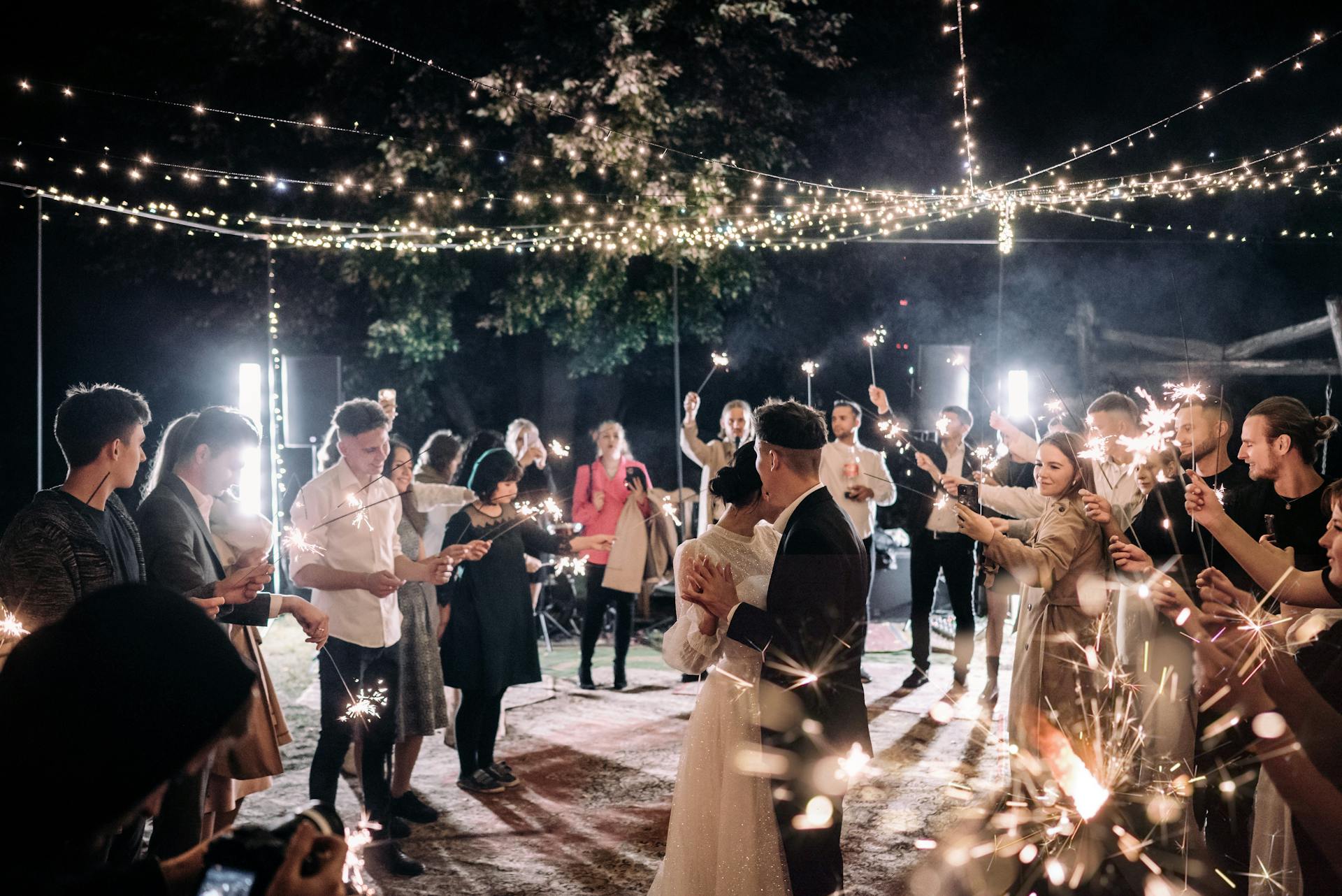 Guests celebrating with the bride and groom | Source: Pexels