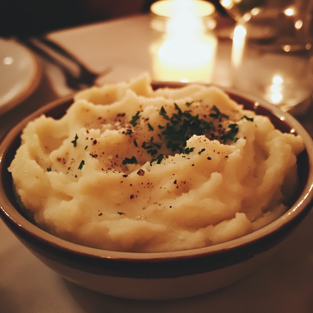 A bowl of mashed potatoes | Source: Midjourney