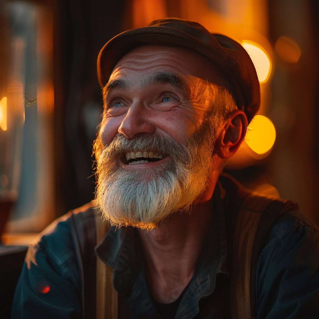 An older man laughing | Source: Midjourney