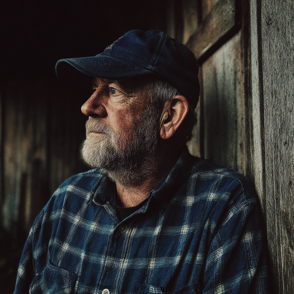 An older man wearing a plaid shirt | Source: Midjourney