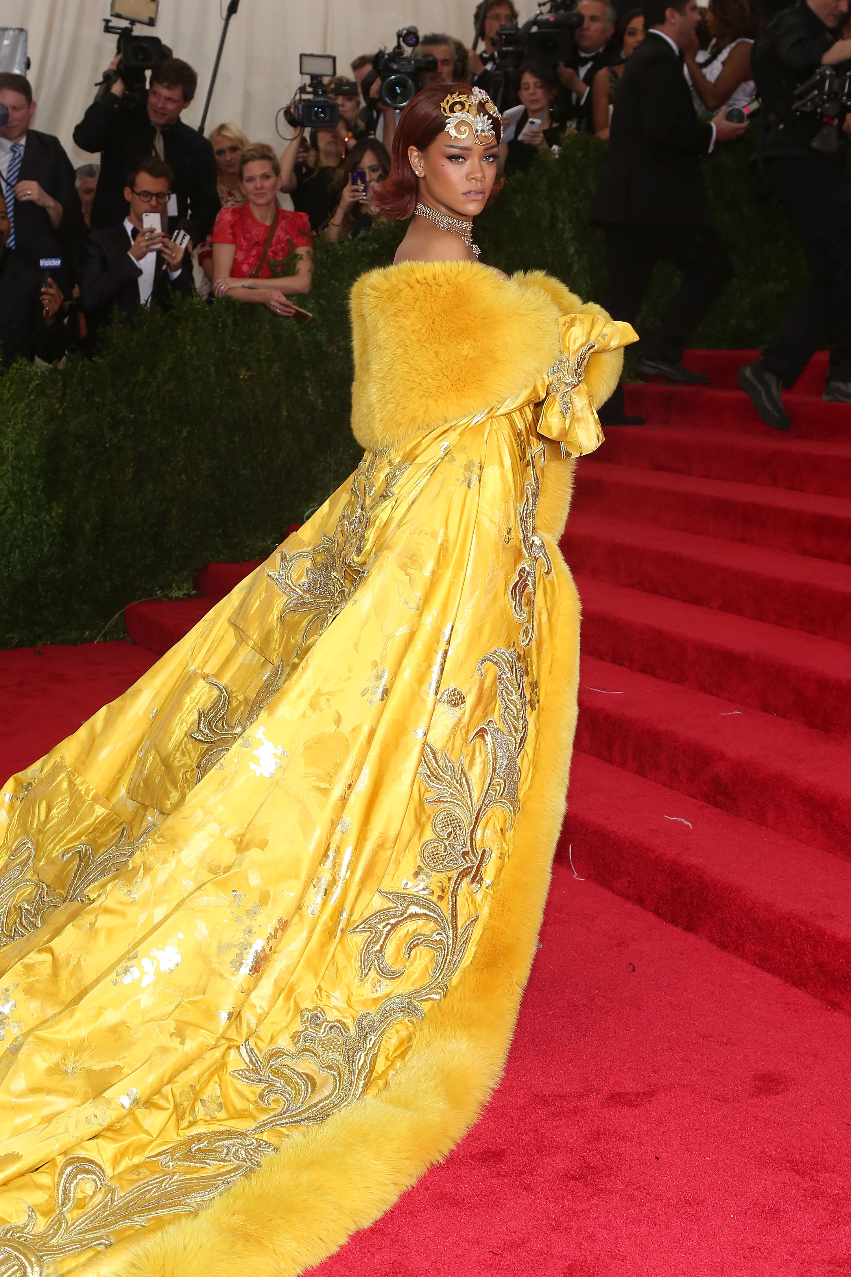 Rihanna's Met Gala 2015 look celebrating the theme "China: Through the Looking Glass"