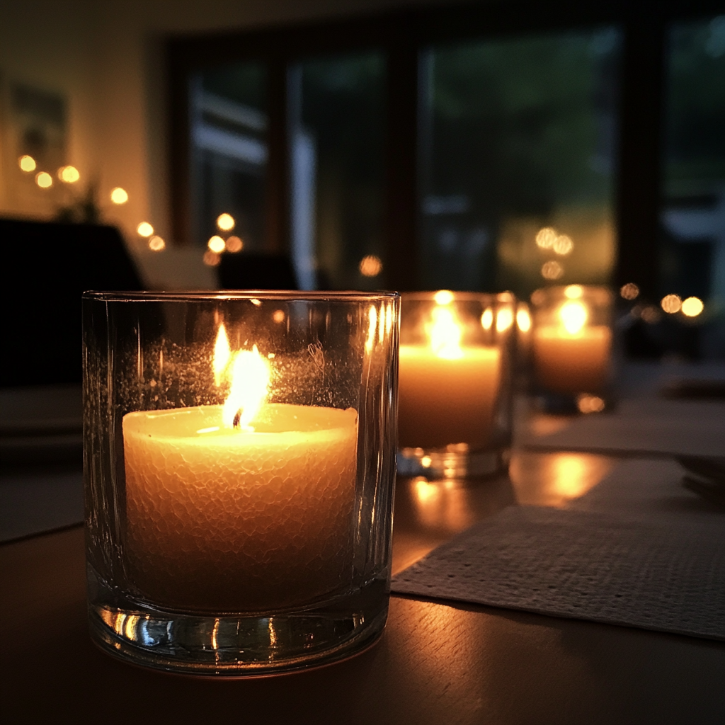 Candles on a table | Source: Midjourney