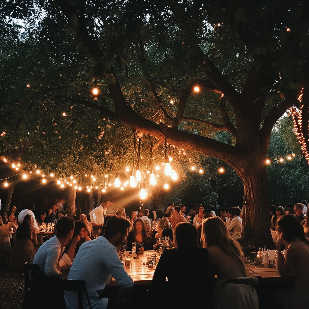 Una recepción de boda | Fuente: Midjourney