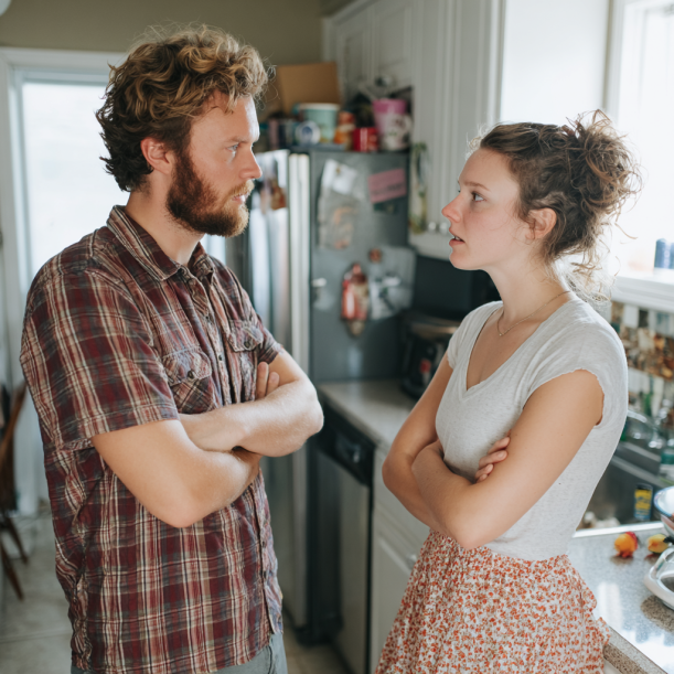 A couple deeply engaged in a talk | Source: Midjourney