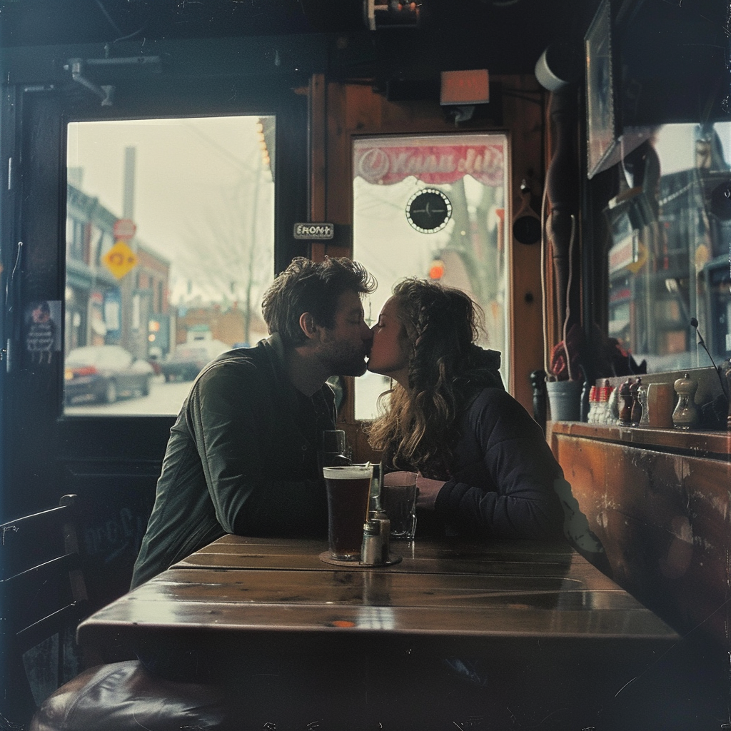 A couple in a restaurant | Source: Midjourney