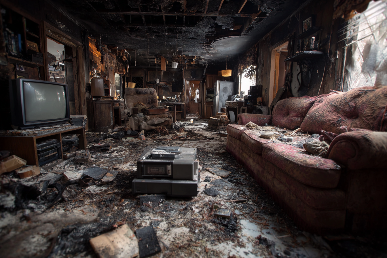A burned room | Source: Midjourney