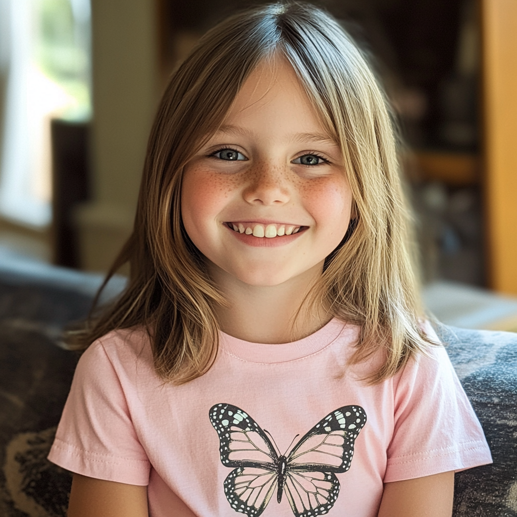 A smiling little girl | Source: Midjourney